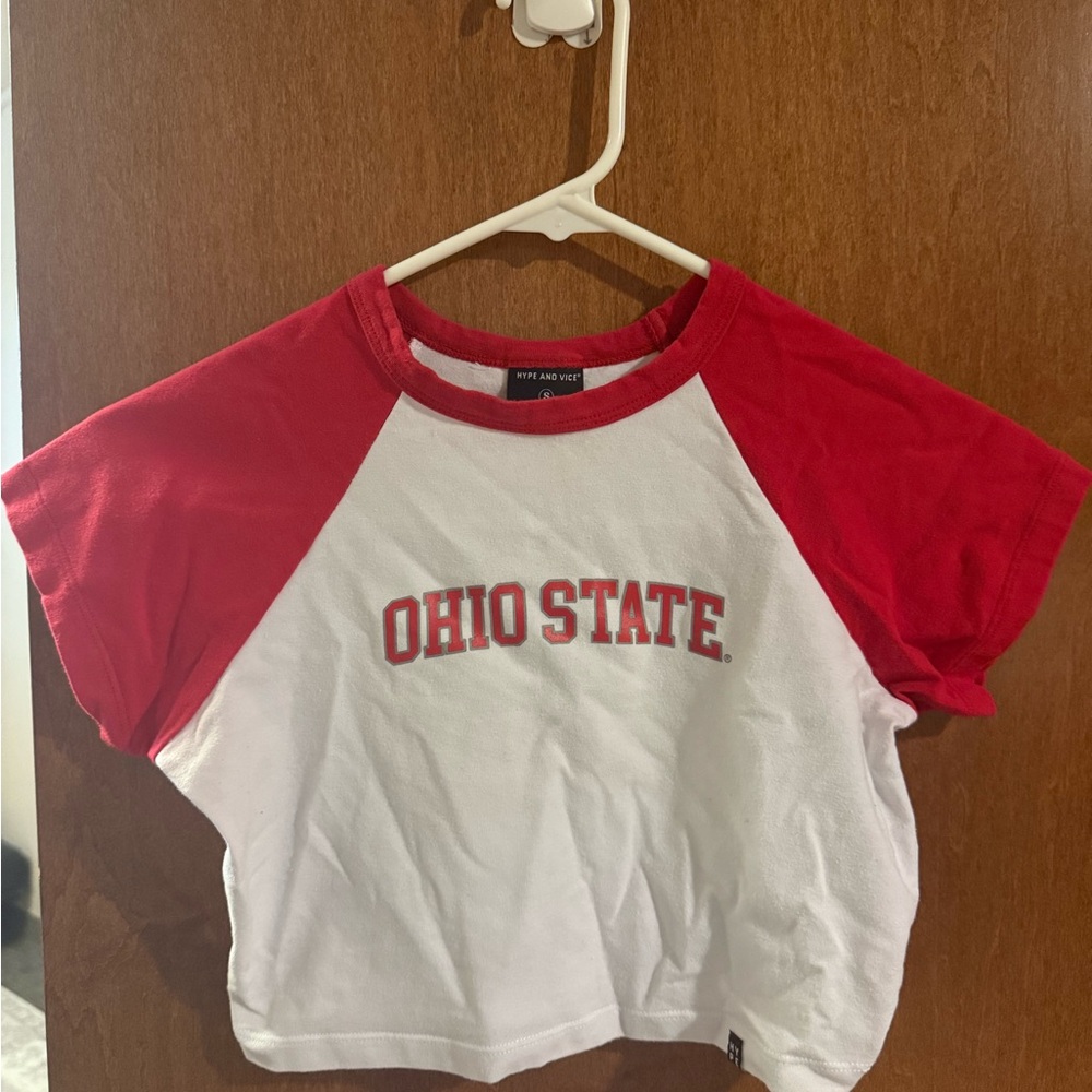 Ohio State Red & White Hype and Vice Crop Top